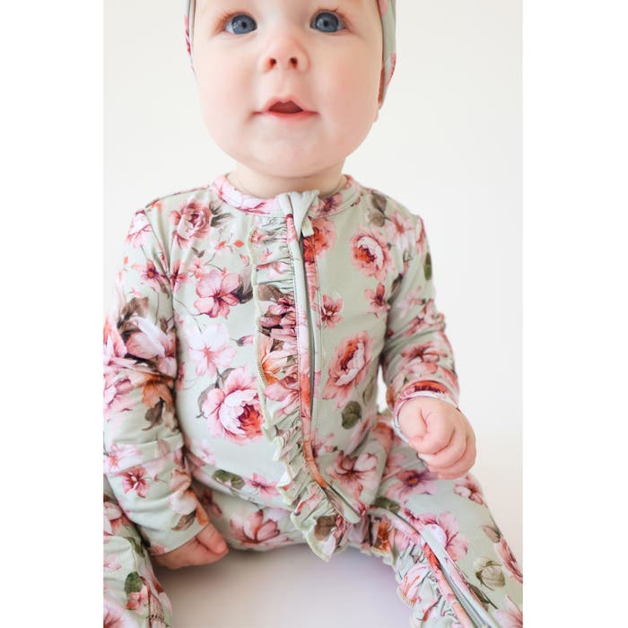 Posh Peanut - Ruffled Zippered Footie - LS - 5