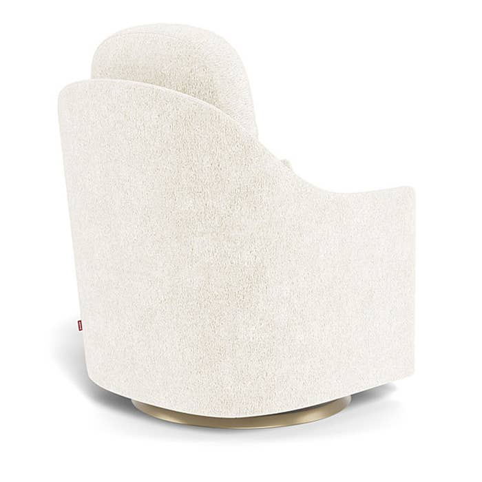 Nessa Glider - Faux Sheepskin w/ Swivel Base - Gold 4