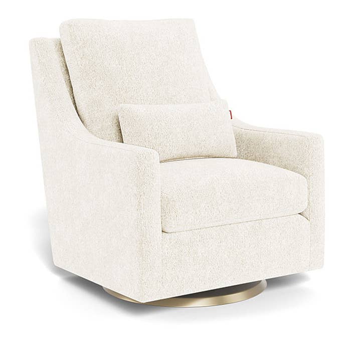 Vera Glider - Faux Sheepskin w/ Swivel Base