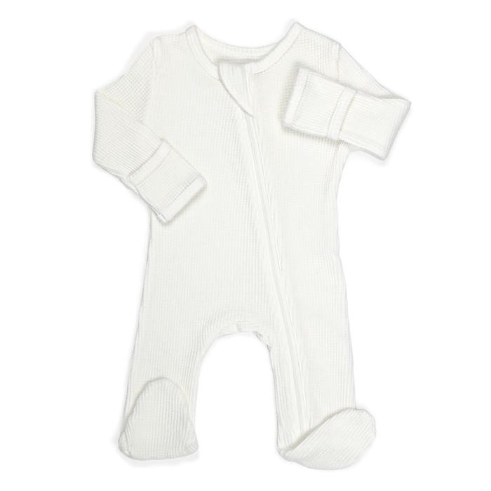 Simple - Waffle Knit Sleeper - Ivory