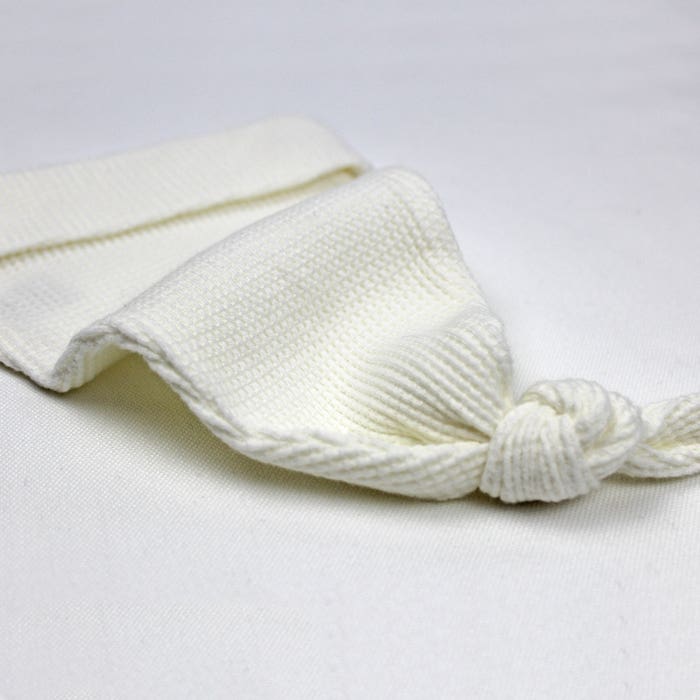 Simple- Waffle Knit Knotted Hat -Ivory Lifestyle