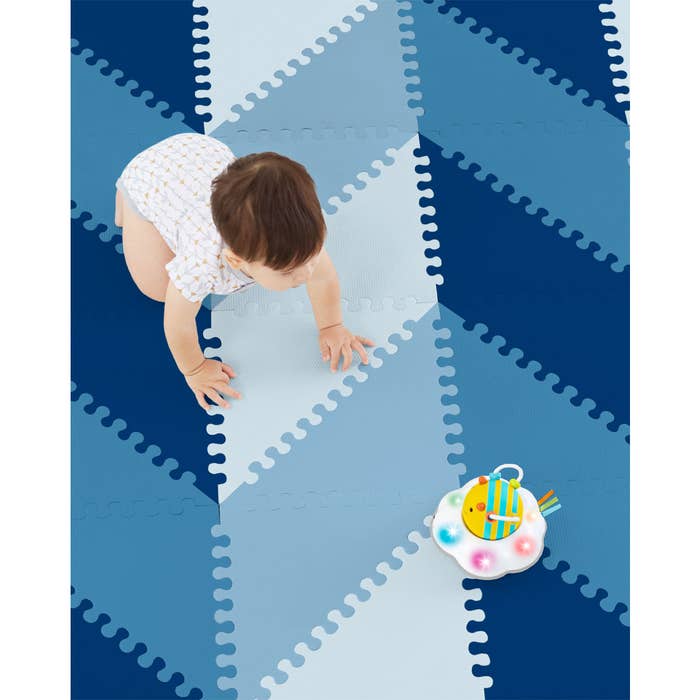 Playspot Geo Foam Floor Tiles (Blue Ombre) Lifestyle