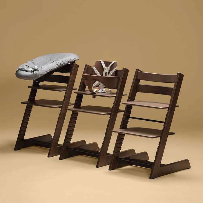 Tripp Trapp® High Chair²  w/ Newborn Set (Oak) Lifestyle 6