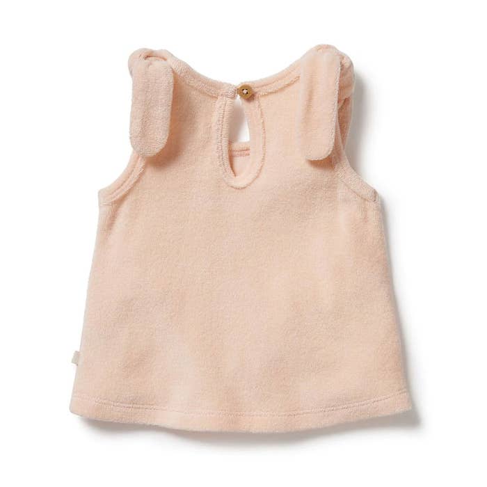 Organic Terry Tie Singlet - Sunshine  2