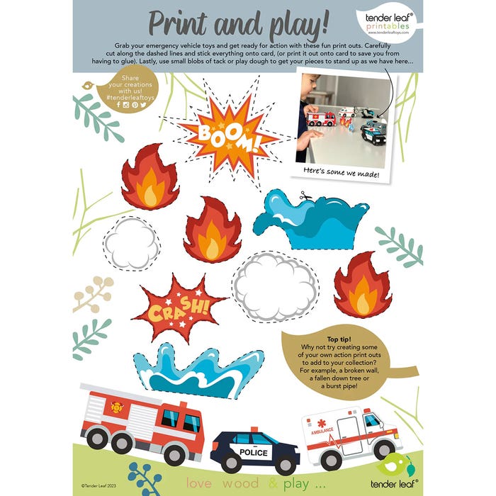 Tender Leaf Toys - Emergency Vehicles -6