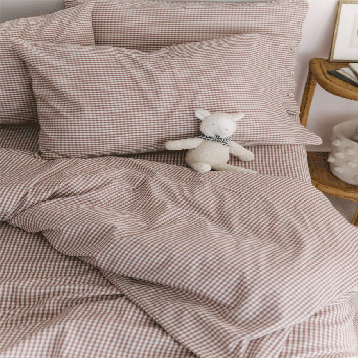 Gingham Duvet Cover - Twin-LS 2