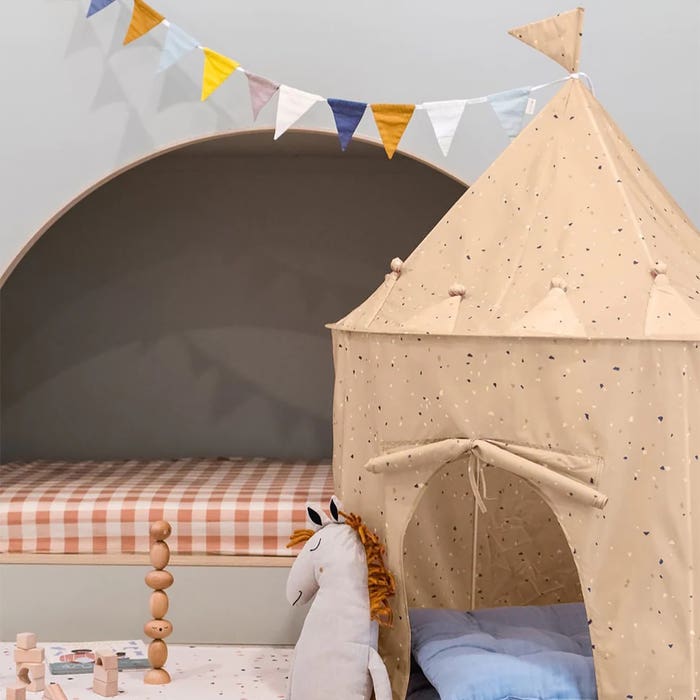 3 Sprout - Recycled Fabric Play Tent - Terrazzo Clay -4