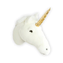 Claire White Unicorn Head Large