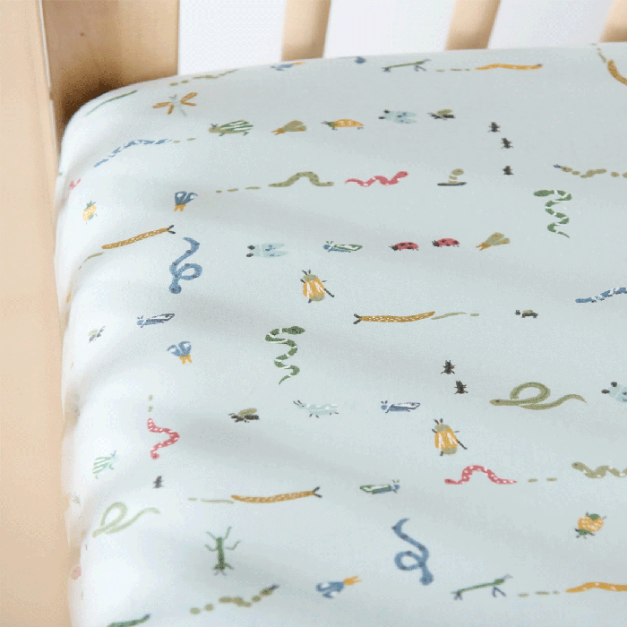 Crawling Critters Crib Sheet