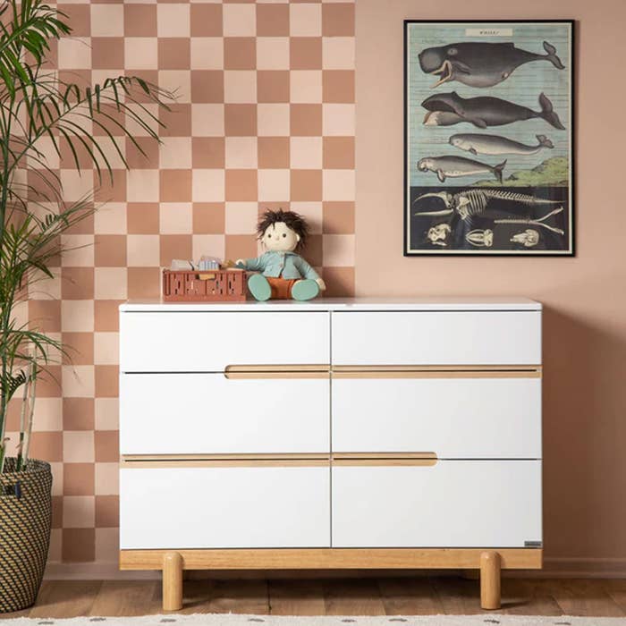 Bliss 6 Drawer Dresser - White/Natural 9