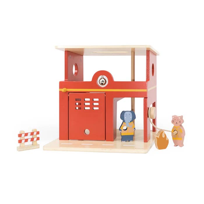 Trixie - Wooden Animal Fire Station - Main