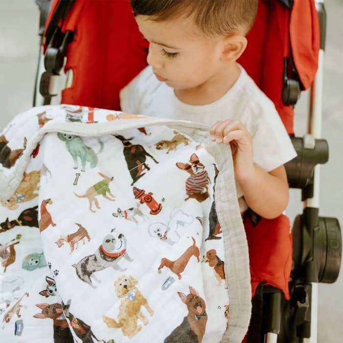 Cotton Muslin Baby Quilt -  Woof 3