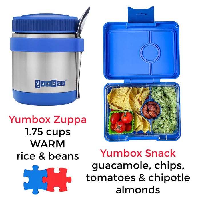 Yumbox - Snack - 3 Compartments - Surf Blue -4