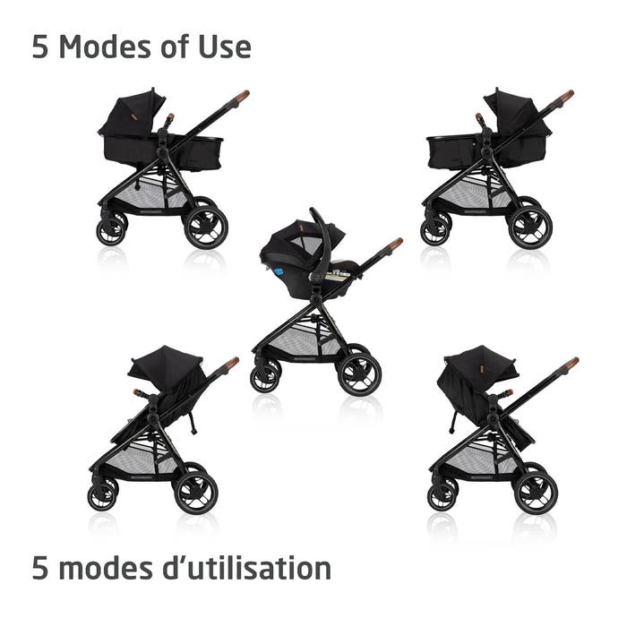 Maxi Cosi - New Generation Zelia Luxe 5-in-1 Modular Travel System - Onyx Sand - LS - 1