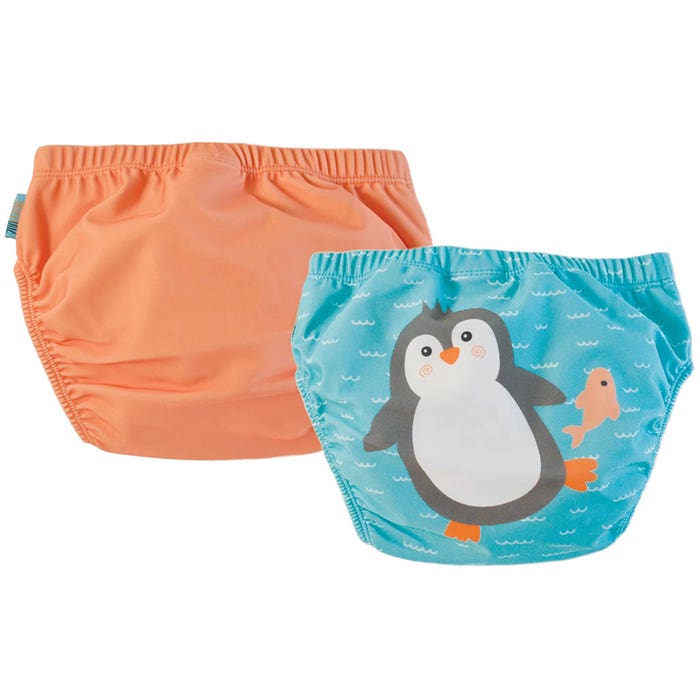 Zoocchini - Swim Diaper 2 Pc Set - Penguin